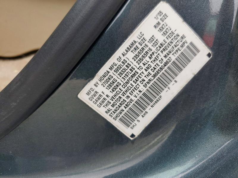 69941236 :رقم المزاد ، 5FNRL38685B048637 vin ، 2005 Honda Odyssey مزاد بيع