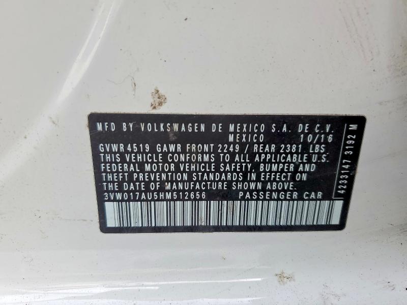 Продаж на аукціоні авто 2017 Volkswagen Golf Sportwagen, vin: 3VW017AU5HM512656, номер лоту: 70057026