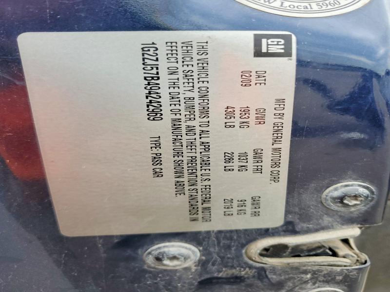 Aukcja sprzedaży 2009 Pontiac G6, vin: 1G2ZJ57B494242969, numer aukcji: 67693776