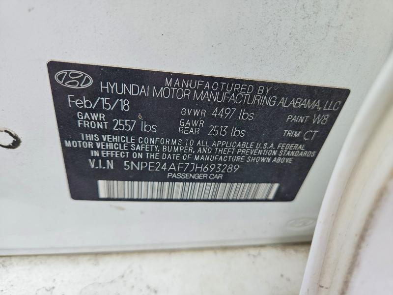 68833306 :رقم المزاد ، 5NPE24AF7JH693289 vin ، 2018 Hyundai Sonata مزاد بيع