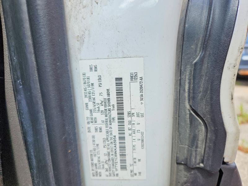 Aukcja sprzedaży 2022 Ford Transit, vin: 1FTYE1C89NKA65954, numer aukcji: 68538056