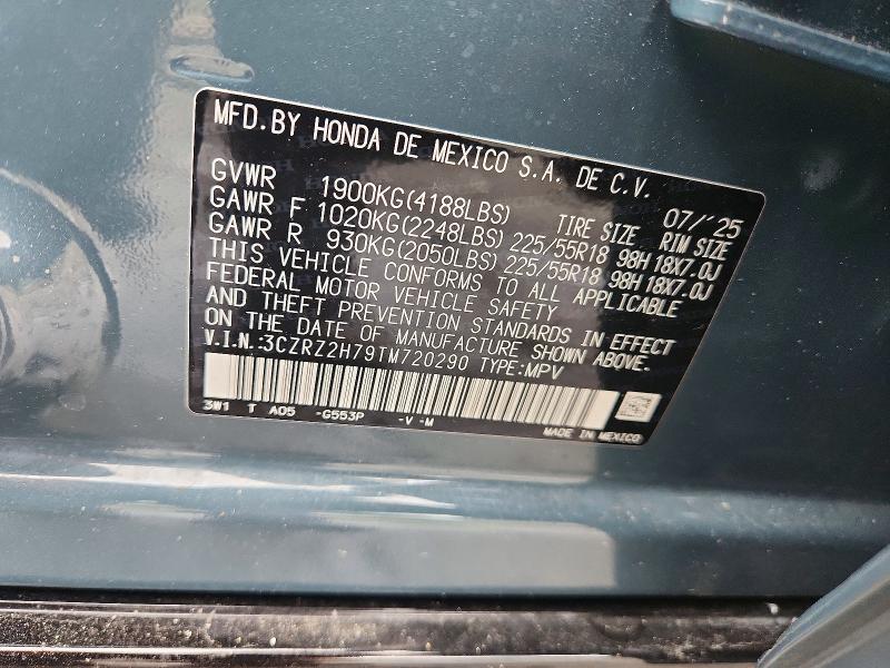 Aukcja sprzedaży 2026 Honda Hr-v, vin: 3CZRZ2H79TM720290, numer aukcji: 67401006