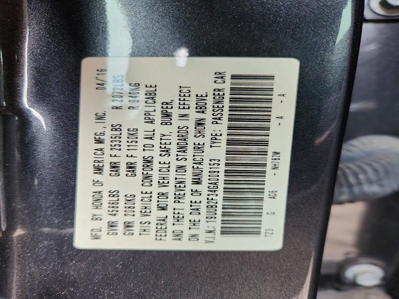 67565416 :رقم المزاد ، 19UUB2F34GA009153 vin ، 2016 Acura Tlx مزاد بيع