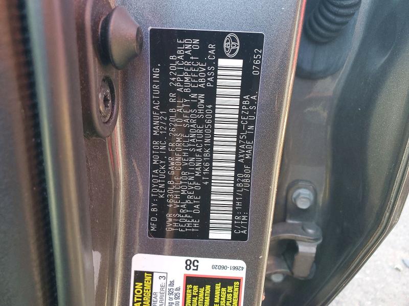 Продаж на аукціоні авто 2022 Toyota Camry, vin: 4T1K61BK1NU056004, номер лоту: 69240146