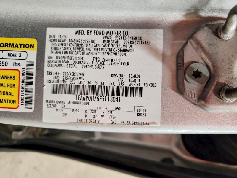 Продажа на аукционе авто 2015 Ford Fusion, vin: 1FA6P0H76F5113041, номер лота: 70858226