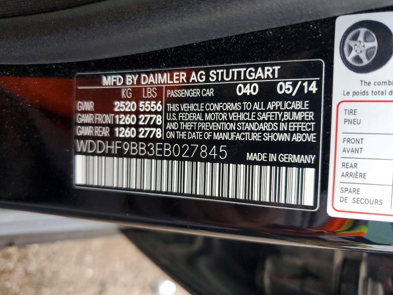 Aukcja sprzedaży 2014 Mercedes-benz E, vin: WDDHF9BB3EB027845, numer aukcji: 68822126