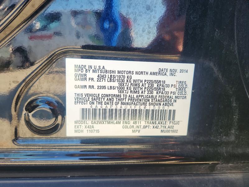 Auction sale of the 2015 Mitsubishi Outlander Sport, vin: 4A4AP3AUXFE015967, lot number: 67487376