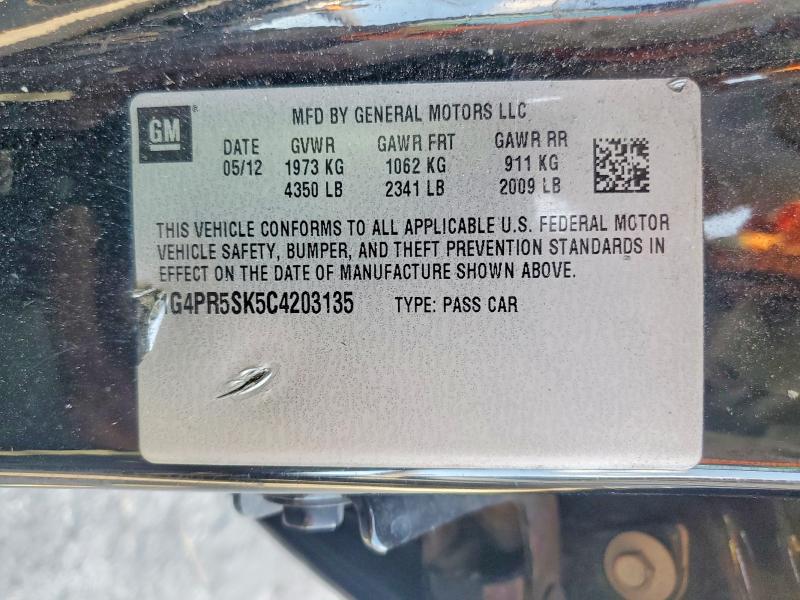 Продаж на аукціоні авто 2012 Buick Verano, vin: 1G4PR5SK5C4203135, номер лоту: 69897696