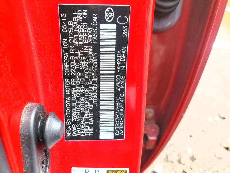Продажа на аукционе авто 2013 Toyota Prius, vin: JTDKN3DU4D5660883, номер лота: 68248526
