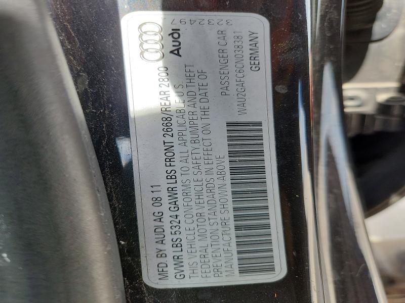 68632126 :رقم المزاد ، WAU2GAFC6CN038381 vin ، 2012 Audi A7 مزاد بيع