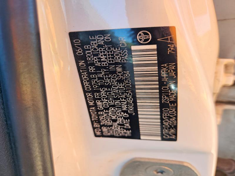 66590636 :رقم المزاد ، JTKKU4B45A1005784 vin ، 2010 Scion Xd مزاد بيع