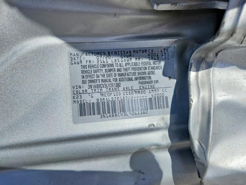 Aukcja sprzedaży 2020 Nissan Sentra, vin: 3N1AB8CV3LY261382, numer aukcji: 68628556