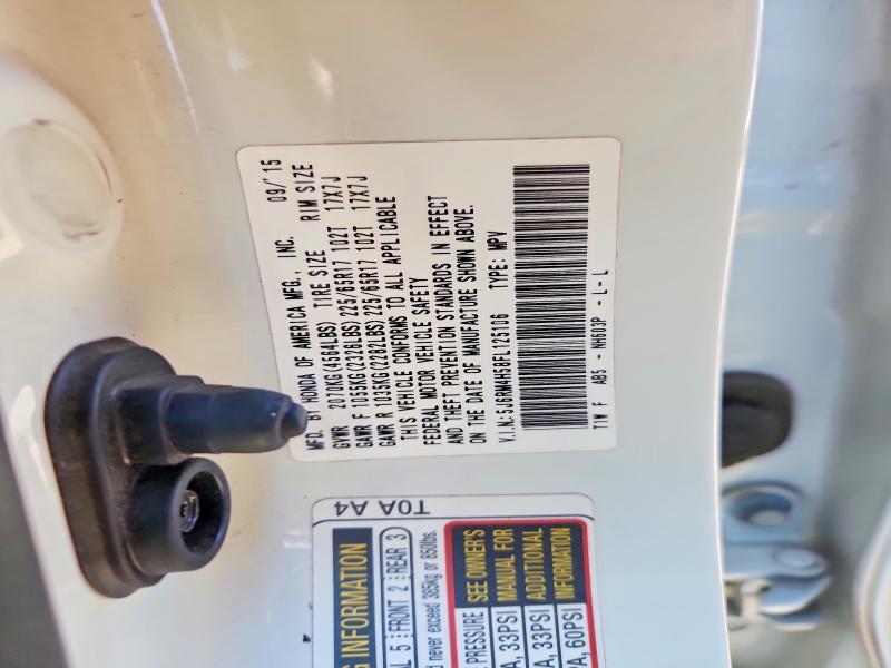 68376436 :رقم المزاد ، 5J6RM4H58FL125106 vin ، 2015 Honda Cr-v مزاد بيع