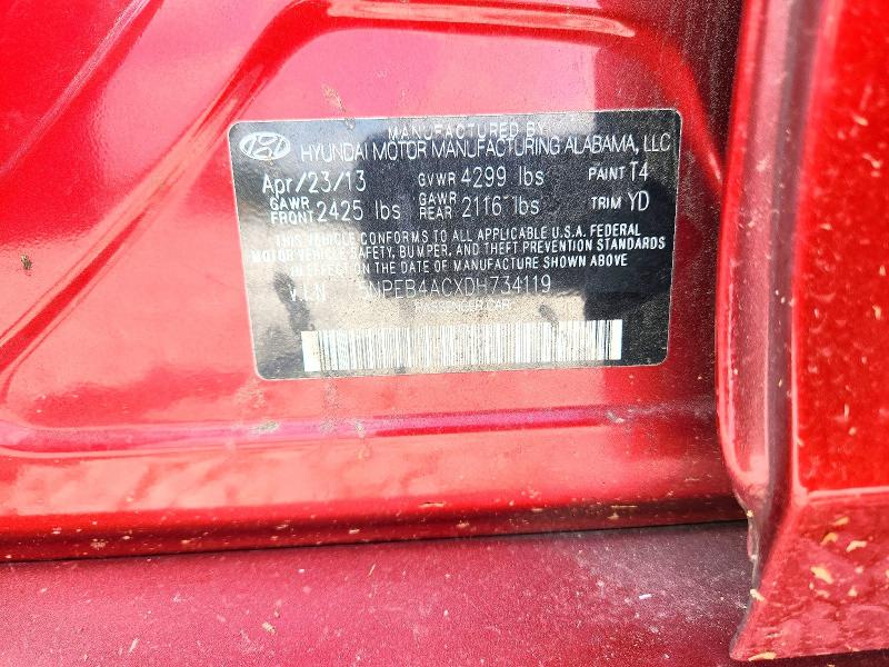 Продаж на аукціоні авто 2013 Hyundai Sonata, vin: 5NPEB4ACXDH734119, номер лоту: 63895056