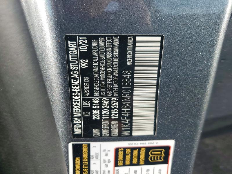 Продаж на аукціоні авто 2022 Mercedes-benz C, vin: W1KAF4HB4NR018848, номер лоту: 69208746