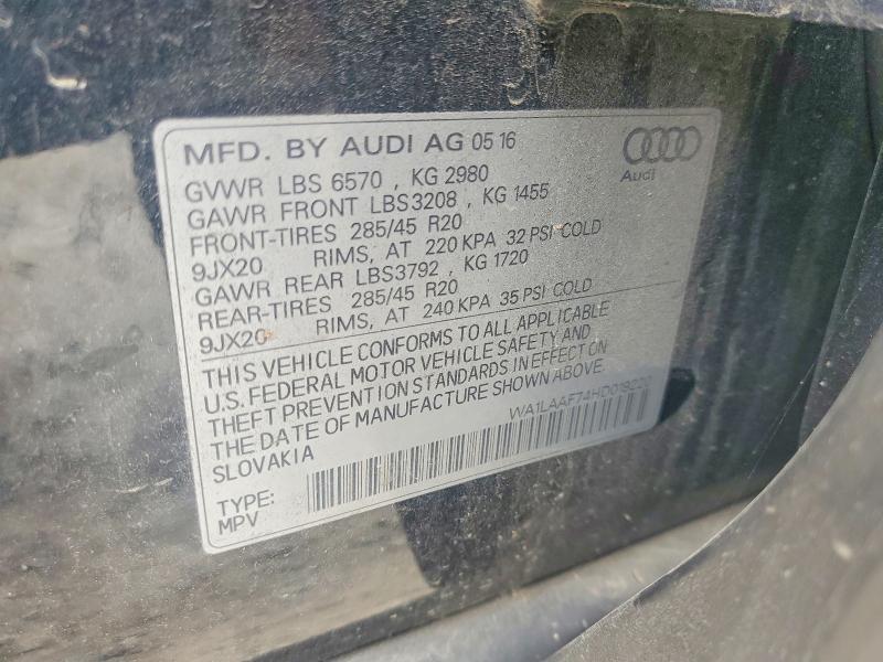 Продажа на аукционе авто 2017 Audi Q7, vin: WA1LAAF74HD019220, номер лота: 70623316