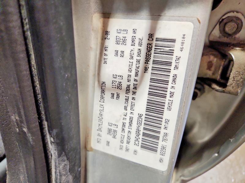 Aukcja sprzedaży 2000 Chrysler Concorde, vin: 2C3HD46R0YH322346, numer aukcji: 71105596