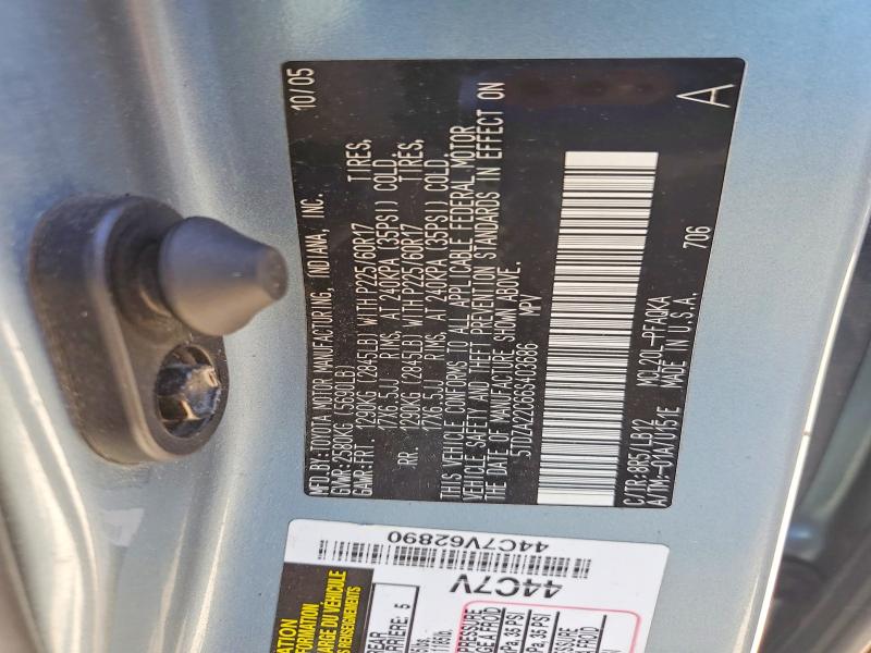 Aukcja sprzedaży 2006 Toyota Sienna, vin: 5TDZA22C66S403686, numer aukcji: 69834856