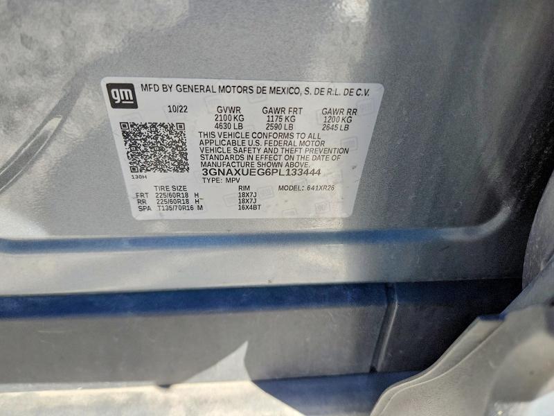 Aukcja sprzedaży 2023 Chevrolet Equinox, vin: 3GNAXUEG6PL133444, numer aukcji: 70407466