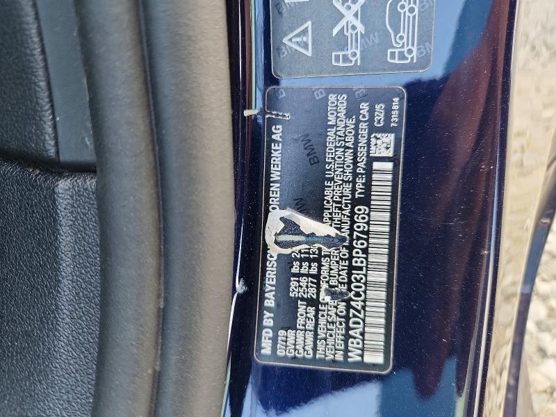 Продаж на аукціоні авто 2020 Bmw 840xi, vin: WBADZ4C03LBP67969, номер лоту: 67316136
