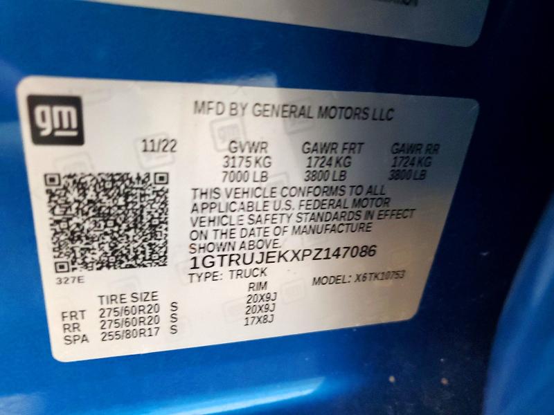 Aukcja sprzedaży 2023 Gmc Sierra, vin: 1GTRUJEKXPZ147086, numer aukcji: 67706186