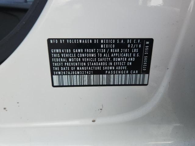 Продажа на аукционе авто 2016 Volkswagen Jetta, vin: 3VW267AJ8GM327421, номер лота: 67459276