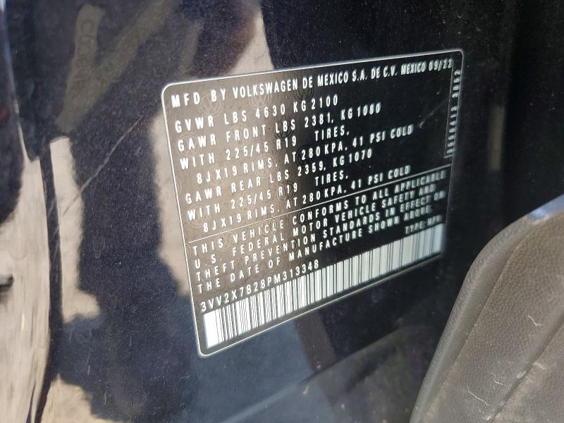 67309926 :رقم المزاد ، 3VV2X7B28PM313348 vin ، 2023 Volkswagen Taos مزاد بيع