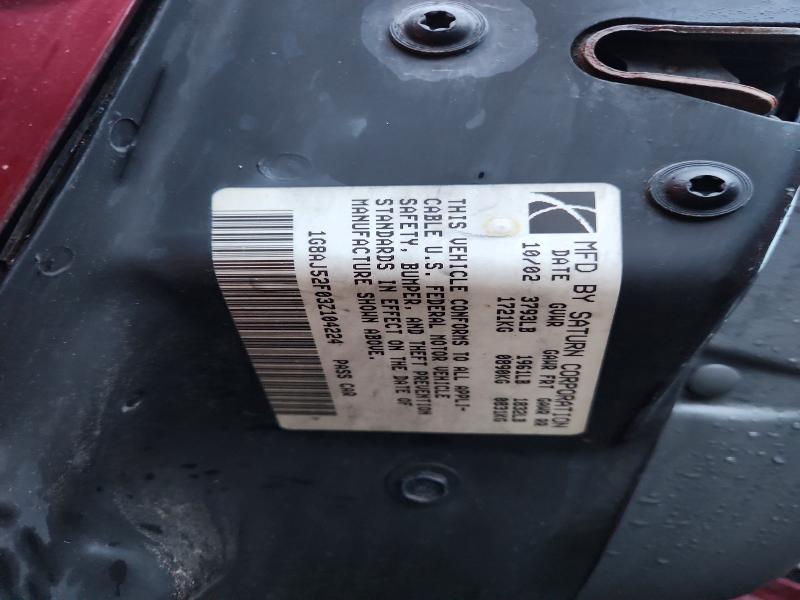 67547506 :رقم المزاد ، 1G8AJ52F03Z104224 vin ، 2003 Saturn Ion مزاد بيع