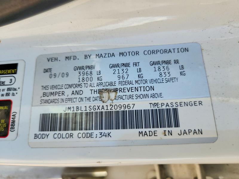 Продажа на аукционе авто 2010 Mazda 3, vin: JM1BL1SGXA1209967, номер лота: 68626356