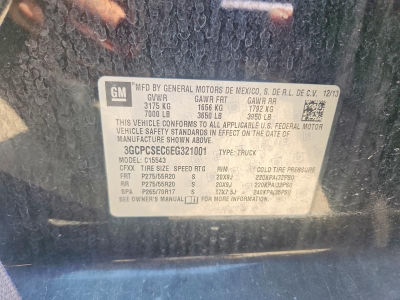 Aukcja sprzedaży 2014 Chevrolet Silverado, vin: 3GCPCSEC6EG321001, numer aukcji: 68418436