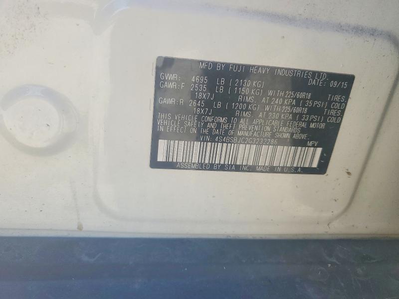 Aukcja sprzedaży 2016 Subaru Outback, vin: 4S4BSBJC2G3232286, numer aukcji: 69879736