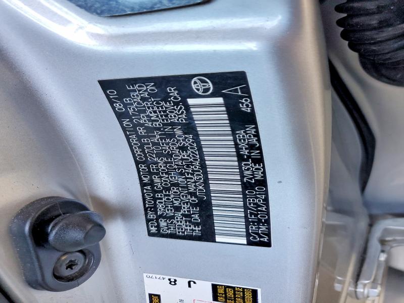 Aukcja sprzedaży 2010 Toyota Prius, vin: JTDKN3DU9A0220294, numer aukcji: 69449906
