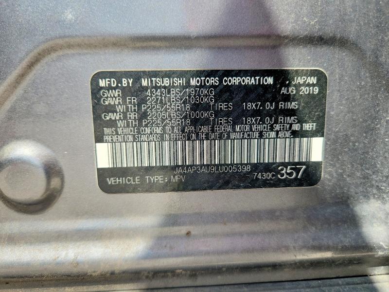 Aukcja sprzedaży 2020 Mitsubishi Outlander Sport, vin: JA4AP3AU9LU005398, numer aukcji: 69597936
