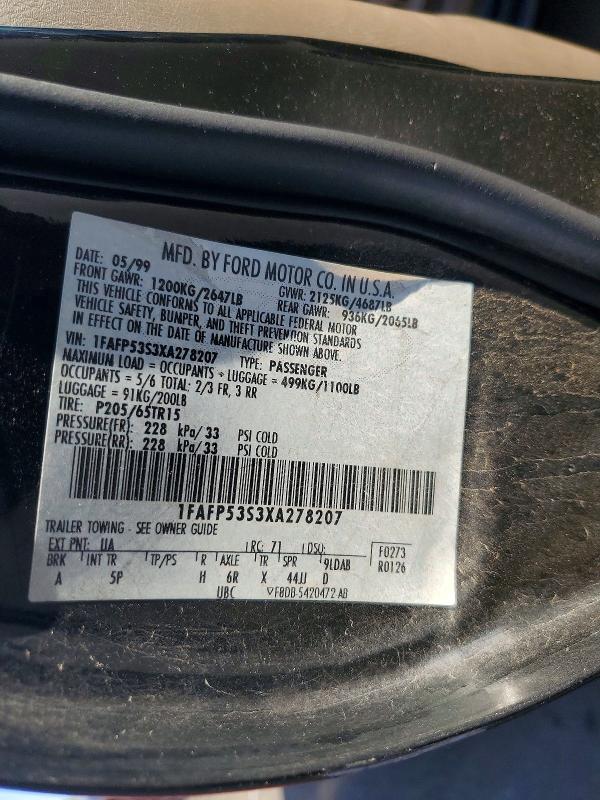 Продажа на аукционе авто 1999 Ford Taurus, vin: 1FAFP53S3XA278207, номер лота: 70645296