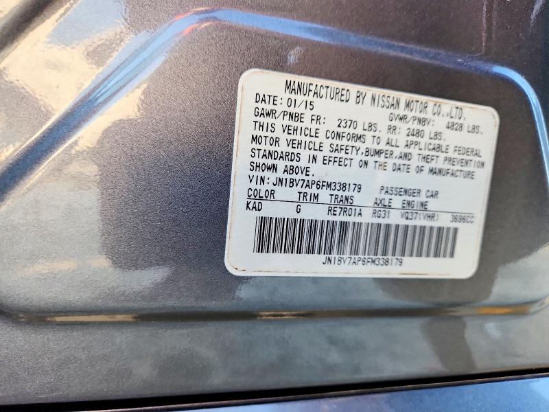 Aukcja sprzedaży 2015 Infiniti Q50, vin: JN1BV7AP6FM338179, numer aukcji: 67510766