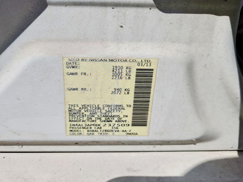 Aukcja sprzedaży 2013 Nissan Altima, vin: 1N4AL3AP0DC237509, numer aukcji: 67644066