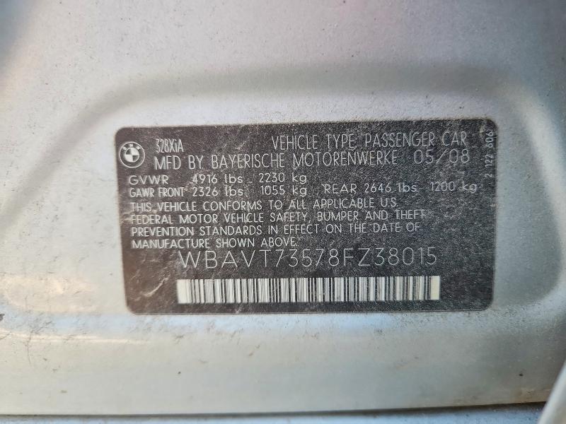 Продаж на аукціоні авто 2008 Bmw 328, vin: WBAVT73578FZ38015, номер лоту: 65961356