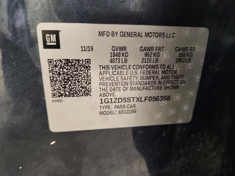 Продаж на аукціоні авто 2020 Chevrolet Malibu, vin: 1G1ZD5STXLF056358, номер лоту: 68784126