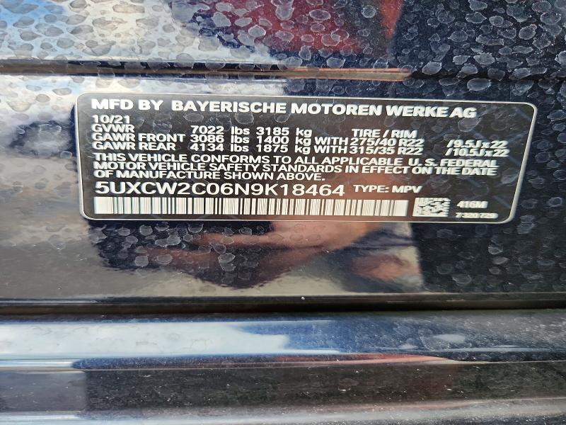 Aukcja sprzedaży 2022 Bmw X7, vin: 5UXCW2C06N9K18464, numer aukcji: 69394286
