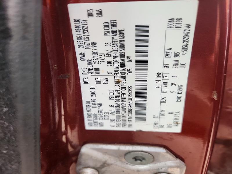 2014 Ford Escape მანქანა იყიდება აუქციონზე, vin: 1FMCU9G96EUB84088, აუქციონის ნომერი: 70658076