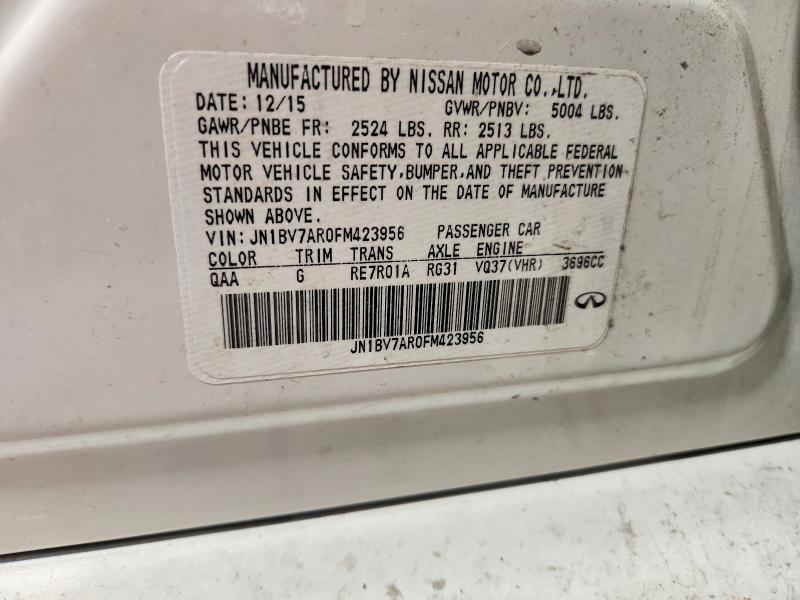 Aukcja sprzedaży 2015 Infiniti Q50, vin: JN1BV7AR0FM423956, numer aukcji: 67844036