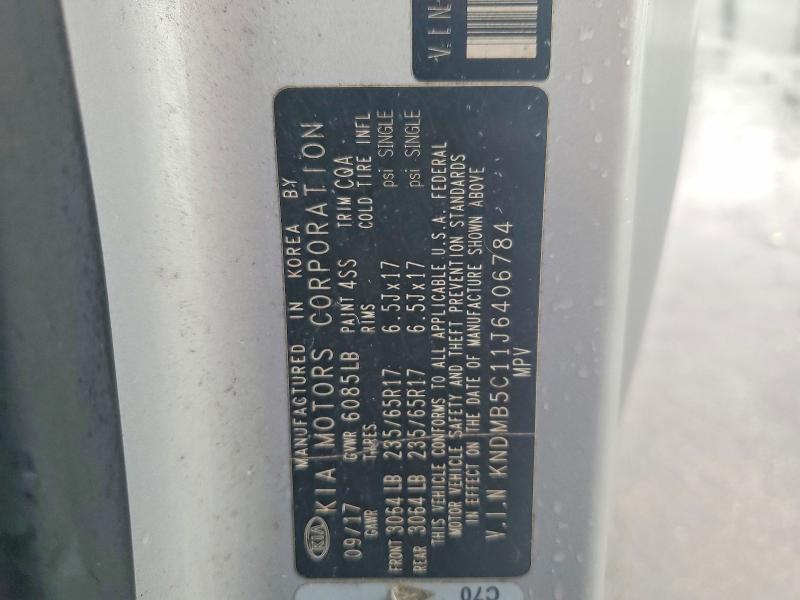 Aukcja sprzedaży 2018 Kia Sedona, vin: KNDMB5C11J6406784, numer aukcji: 70861246