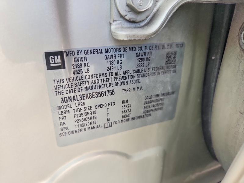 67814216 :رقم المزاد ، 3GNAL3EK8ES561755 vin ، 2014 Chevrolet Captiva مزاد بيع
