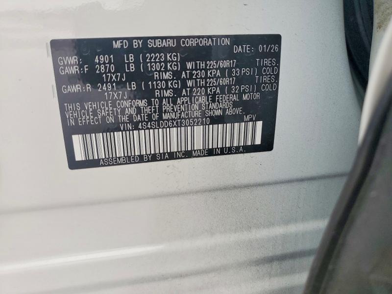 68200746 :رقم المزاد ، 4S4SLDD6XT3052210 vin ، 2026 Subaru Forester مزاد بيع