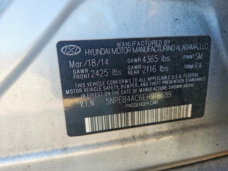 Продажа на аукционе авто 2014 Hyundai Sonata, vin: 5NPEB4AC6EH916689, номер лота: 66818886