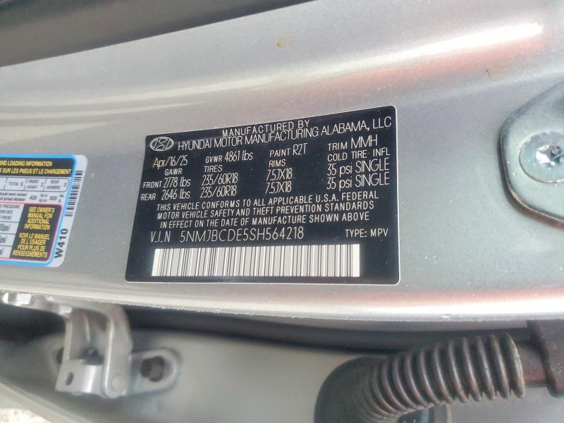 Aukcja sprzedaży 2025 Hyundai Tucson, vin: 5NMJBCDE5SH564218, numer aukcji: 69931666
