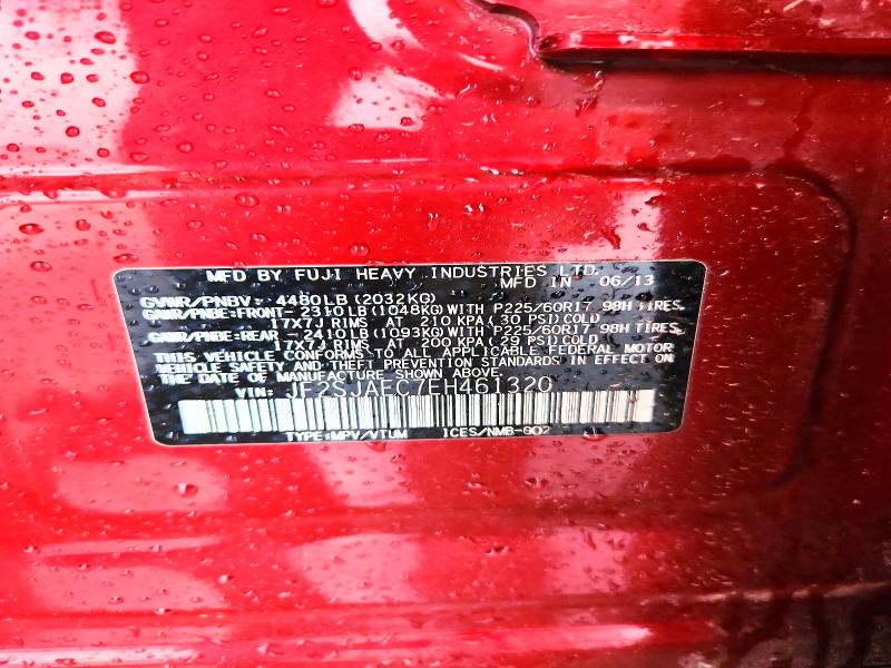 2014 Subaru Forester მანქანა იყიდება აუქციონზე, vin: JF2SJAEC7EH461320, აუქციონის ნომერი: 69021686