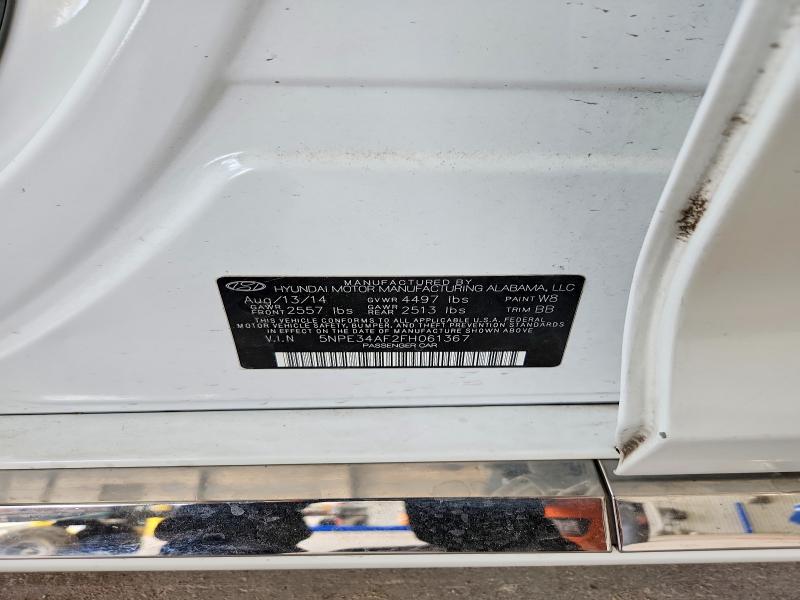 2015 Hyundai Sonata მანქანა იყიდება აუქციონზე, vin: 5NPE34AF2FH061367, აუქციონის ნომერი: 67573976