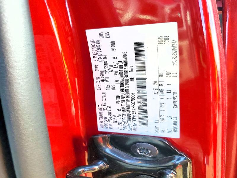 67962826 :رقم المزاد ، 1FTEW1EF2HKC79006 vin ، 2017 Ford F150 مزاد بيع
