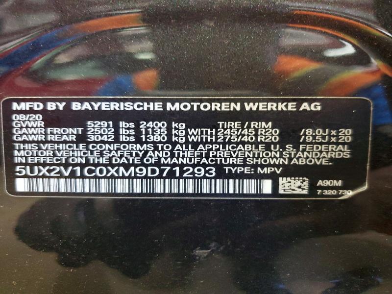 Продаж на аукціоні авто 2021 Bmw X4, vin: 5UX2V1C0XM9D71293, номер лоту: 68017416